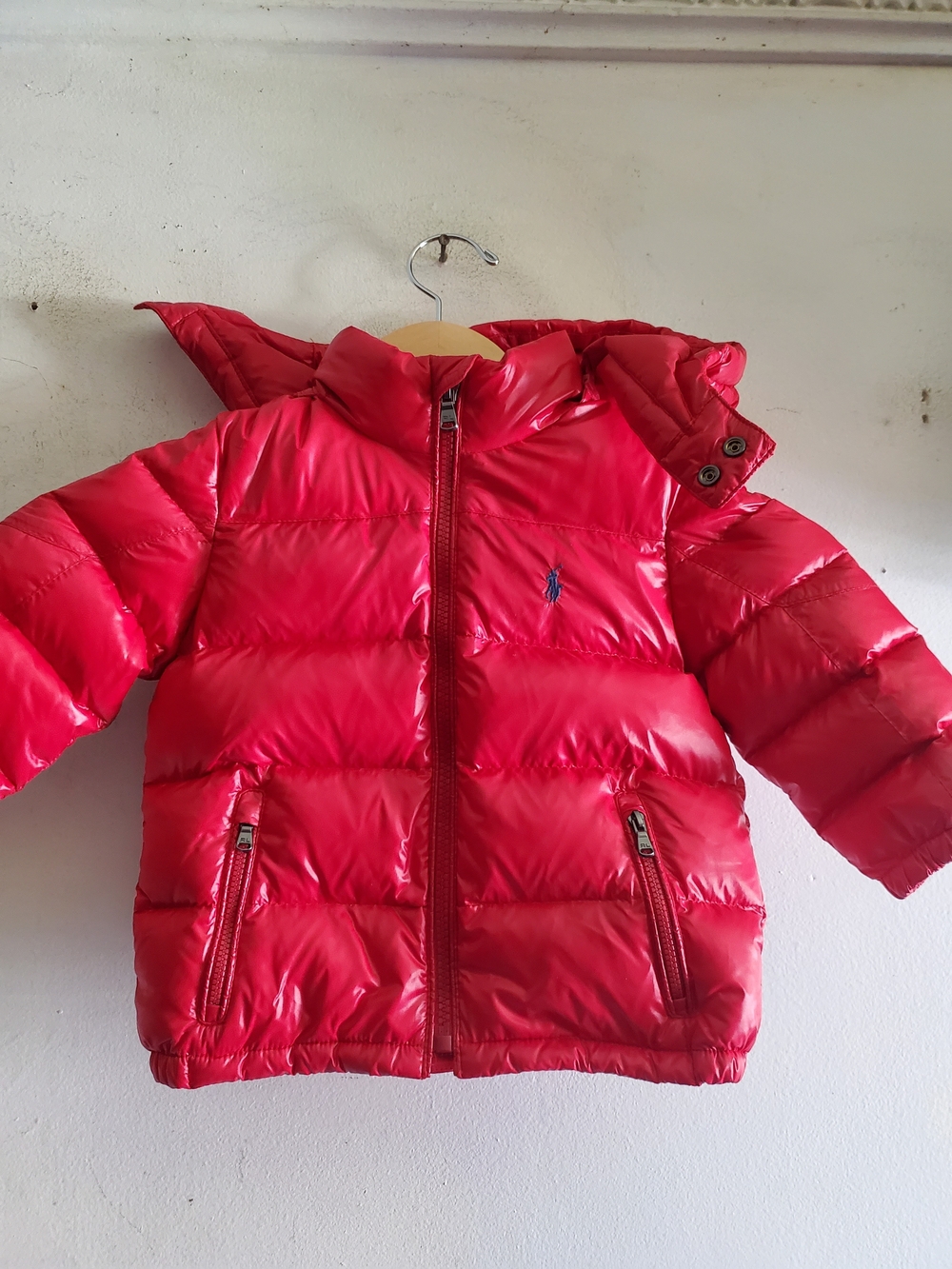 Polo Ralph Lauren Red Puffer Jacket - Kids Size 18 Months.